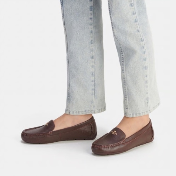 NWOT Coach Women's Marley Dark Brown Leather Driver Loafers - Size 7 - Picture 2 of 7